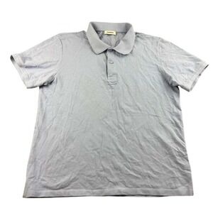 Sandro Paris Polo Shirt Men M Blue Piqué 00% Cotton Short Sleeve Button Button